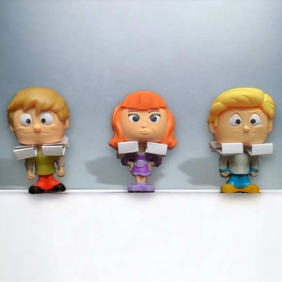 🧸2/$10 🧩3/$12 3 McDonald's 2021 Scooby Doo 4” Bobblehead Shaggy, Daphne & Fred - Picture 2 of 3